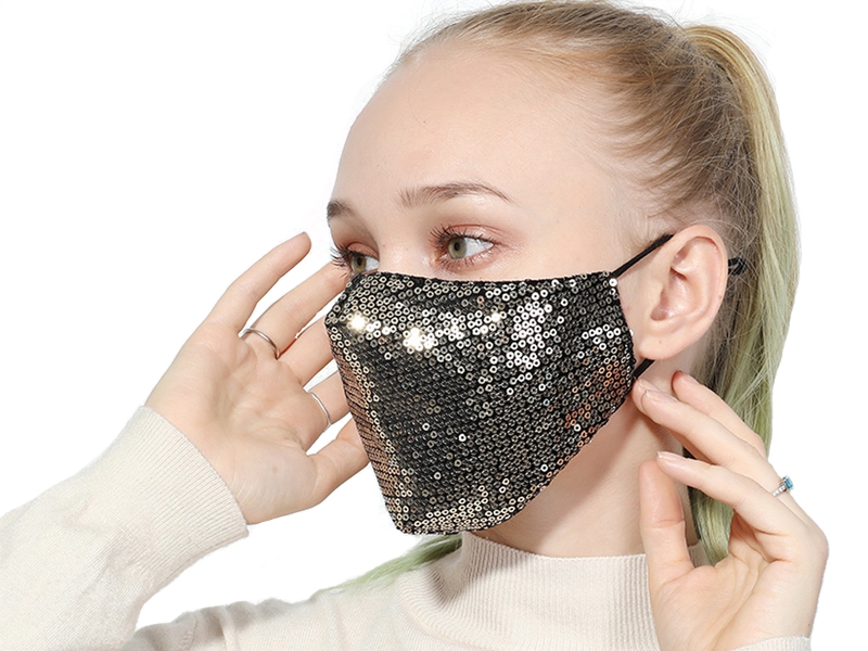 Polished Cooling Sequin Face Mask